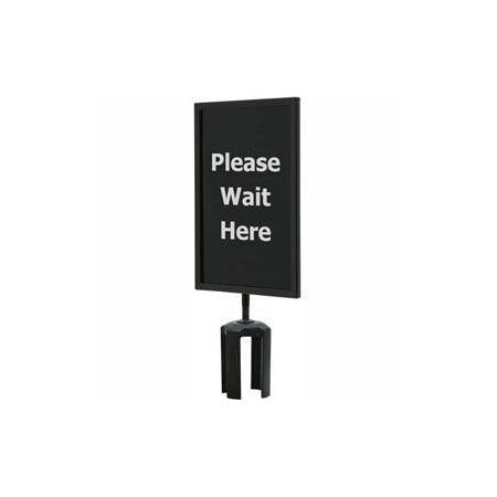 Queueway 7x11 1/4 Acrylic Sign, Black, Please Wait Here Single Side QWAYSIGN-7" X 11"-PLEASE WAIT HERE (ONE SIDE)
